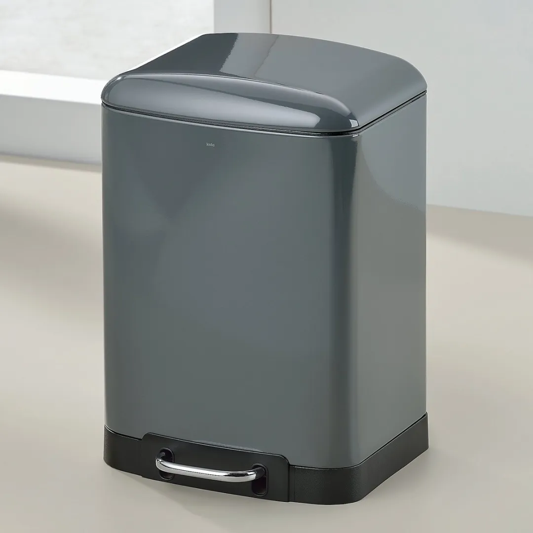 Kela Davino Prullenbak 12L - Donker grijs - MPN 10908
