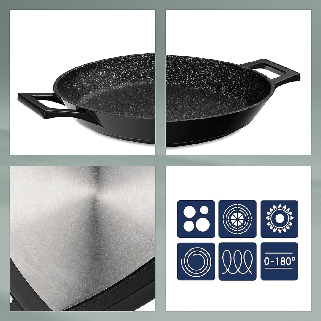 Kela Stella Nova Grillplaat 29x23cm - Zwart