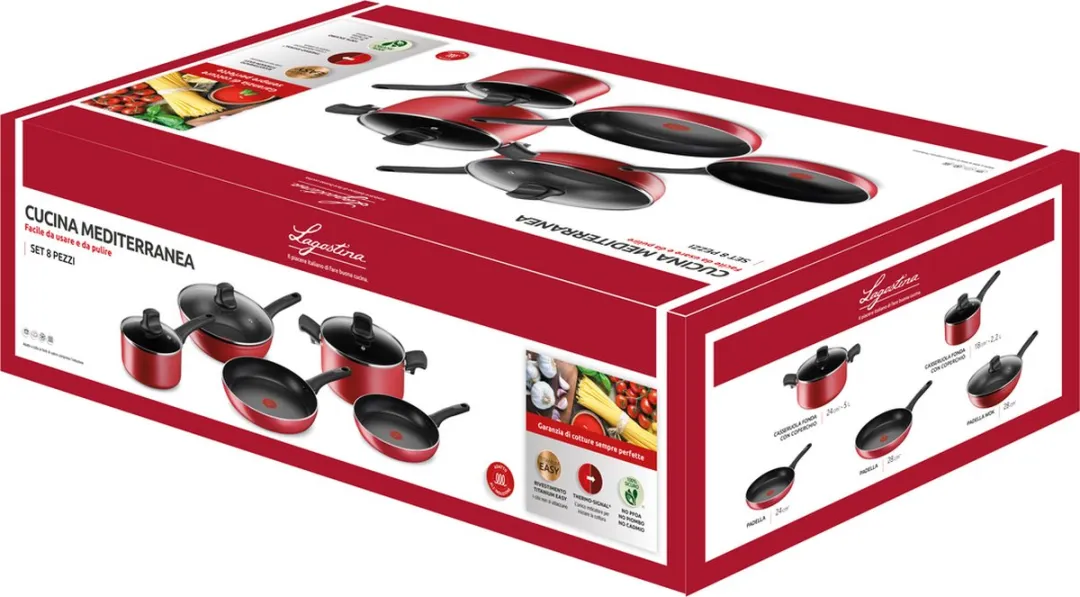 Lagostina Cucina Mediterranea Pannenset 8-delig