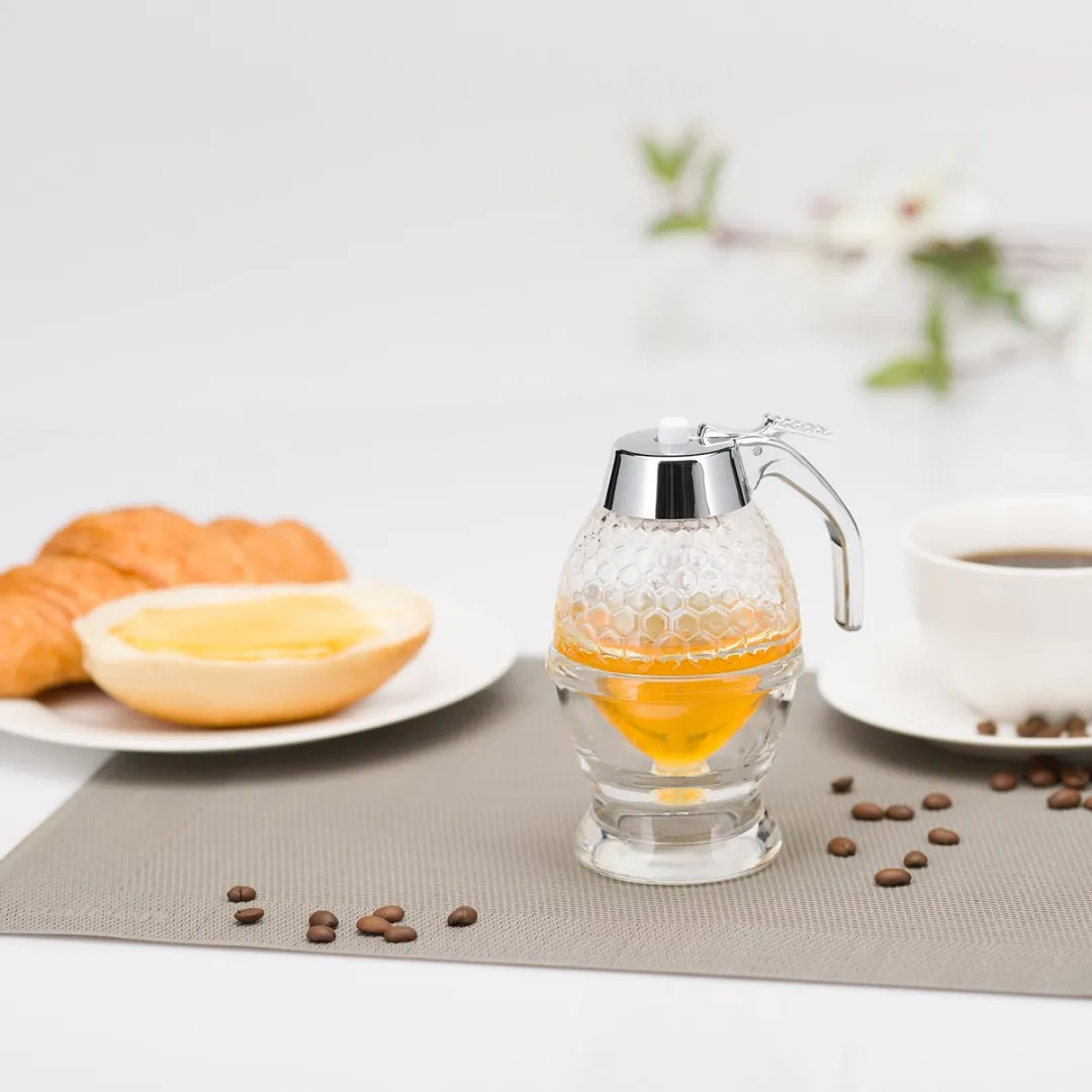 Westmark Honingdispenser Deluxe 200ml - Glas/Plastic - Transparant/Zilver