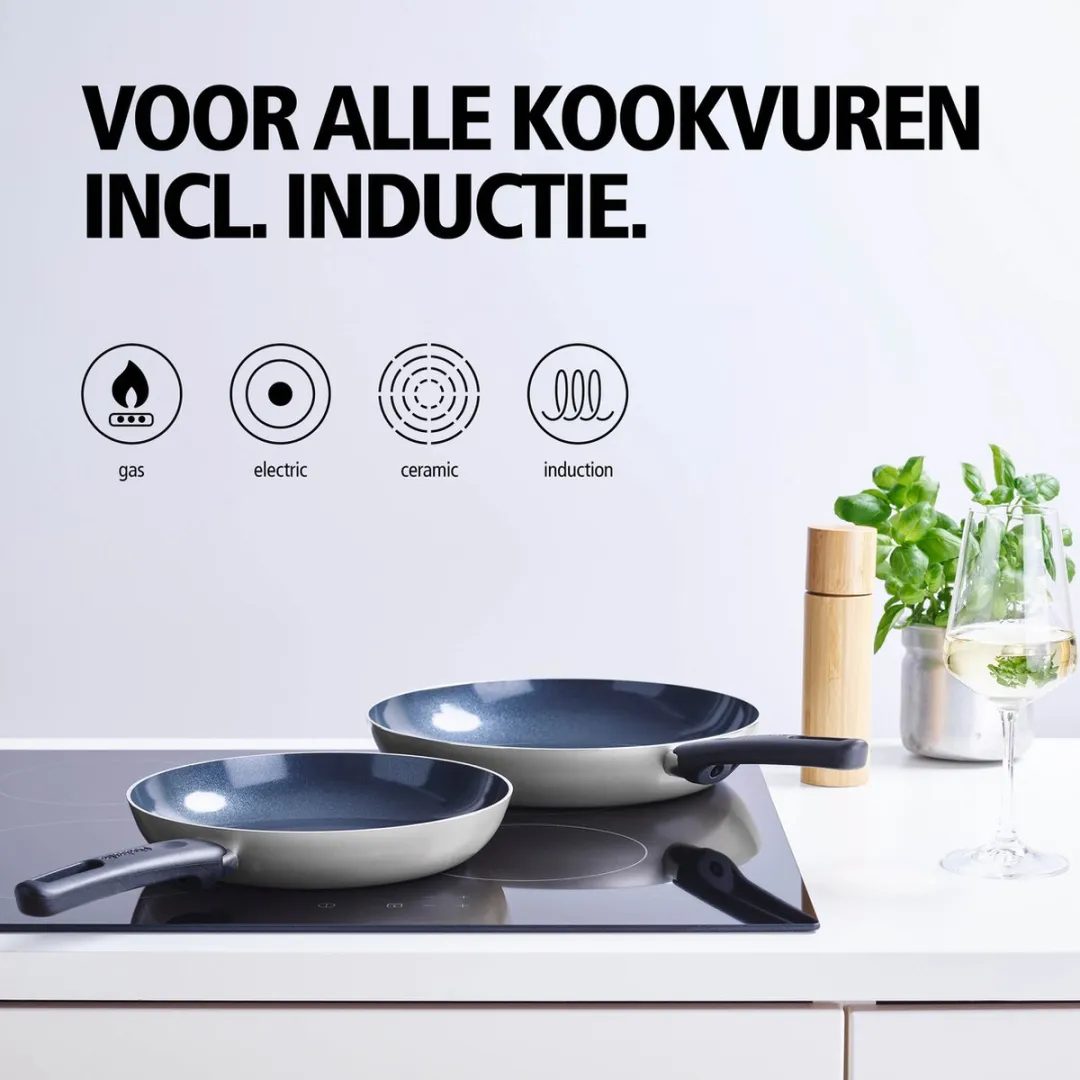 Brabantia INDU+ Koekenpan 28cm - Grijs
