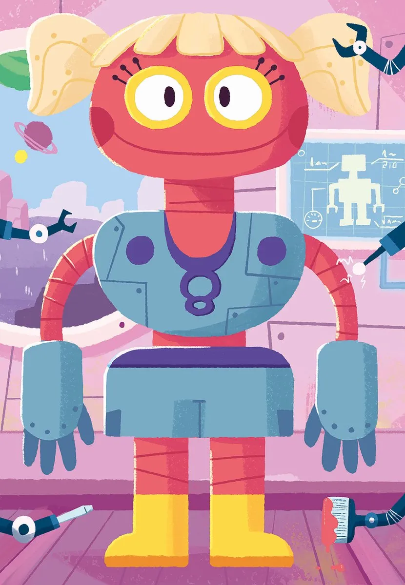 Ravensburger Mix & Match Schattige Robots Legpuzzel 24 Stuks - 3x24