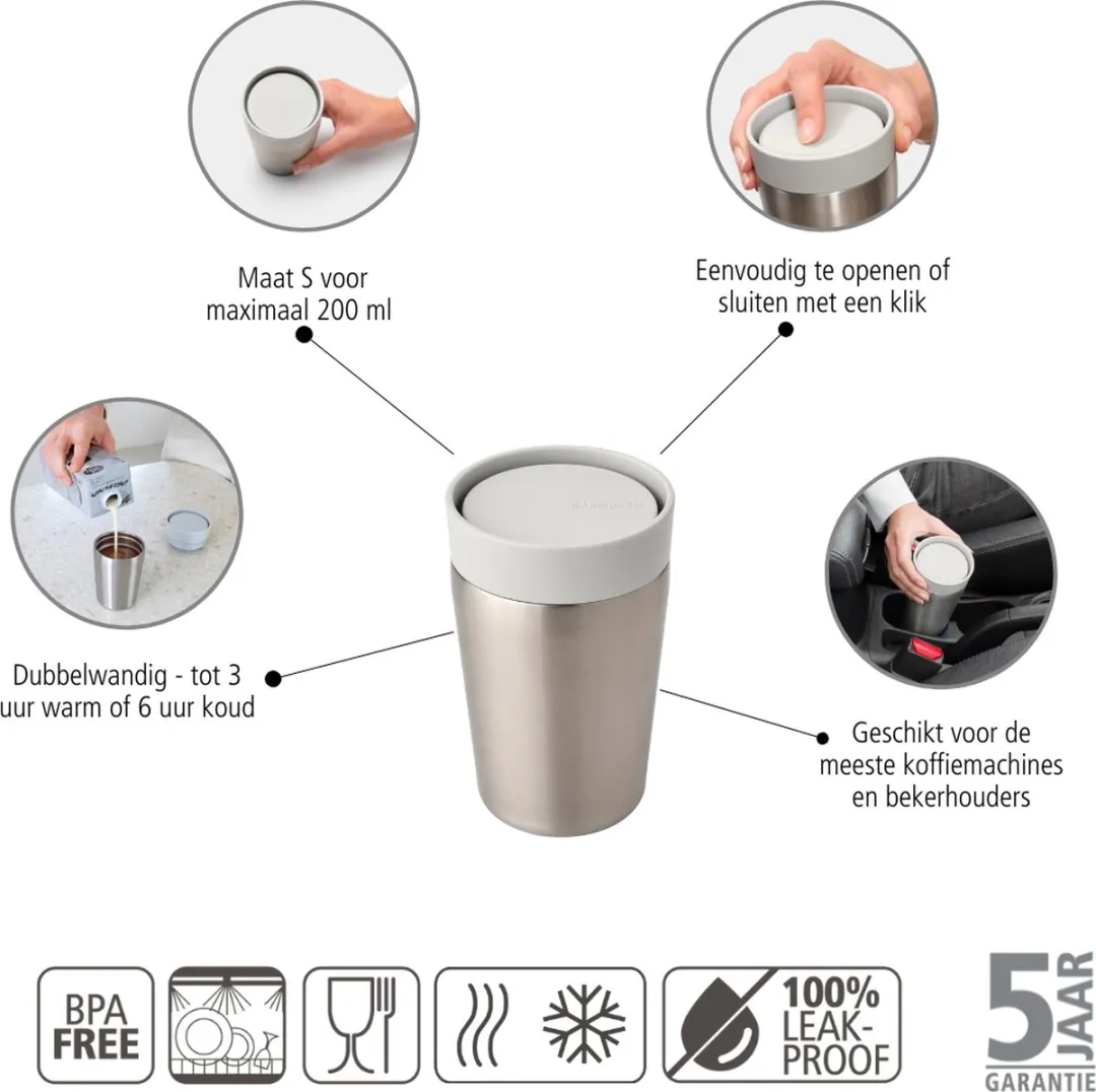 Brabantia Make & Take Thermosbeker 228742 - 200ml - Light Grey