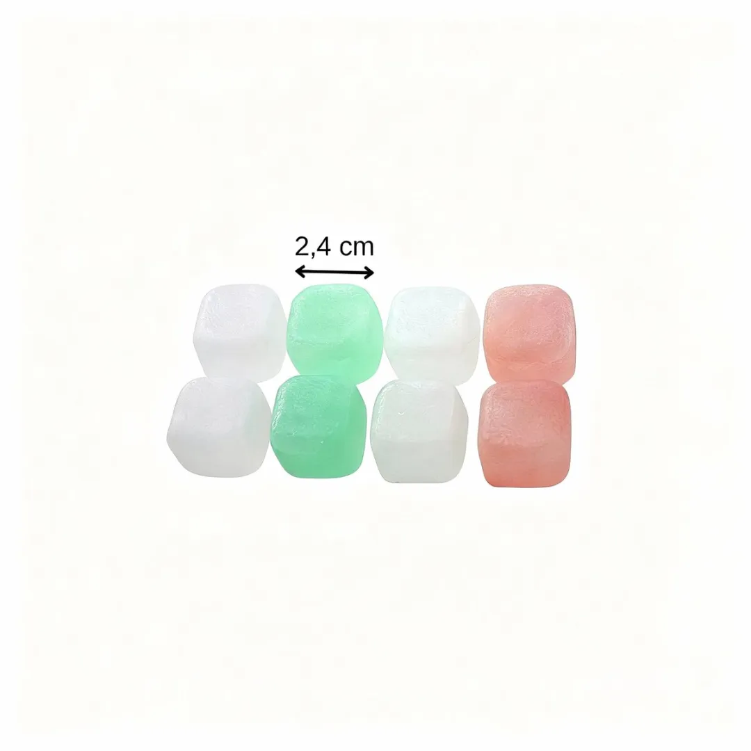 Fackelmann Herbruikbare IJsblokjes Set 8 Stuks - 2,4 cm - Multicolor
