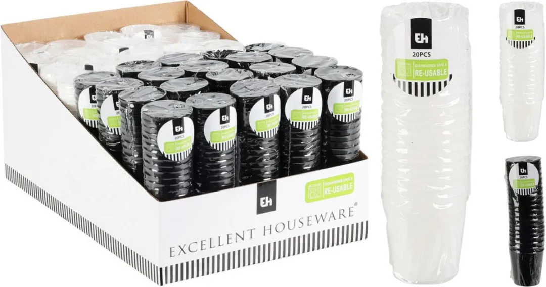 Excellent Houseware Shotglas PP Set 20 Stuks