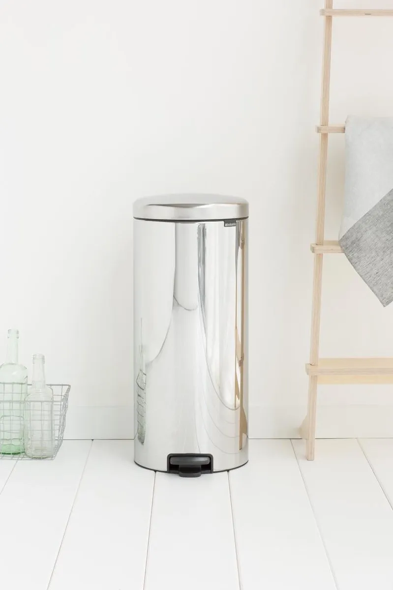 Brabantia NewIcon Prullenbak 30L - Brilliant Steel