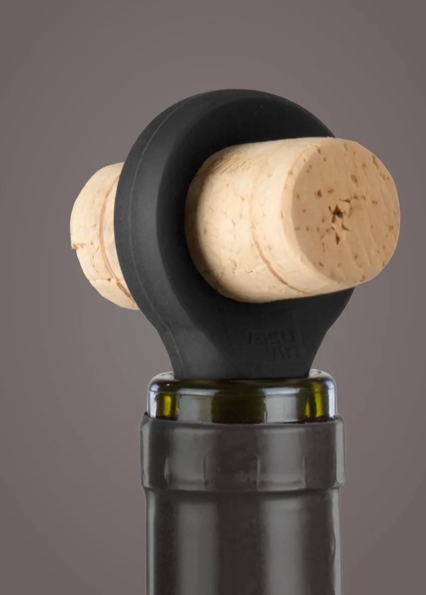 VacuVin Wijnstoppers 08874606 - 2 Stuks - Zwart