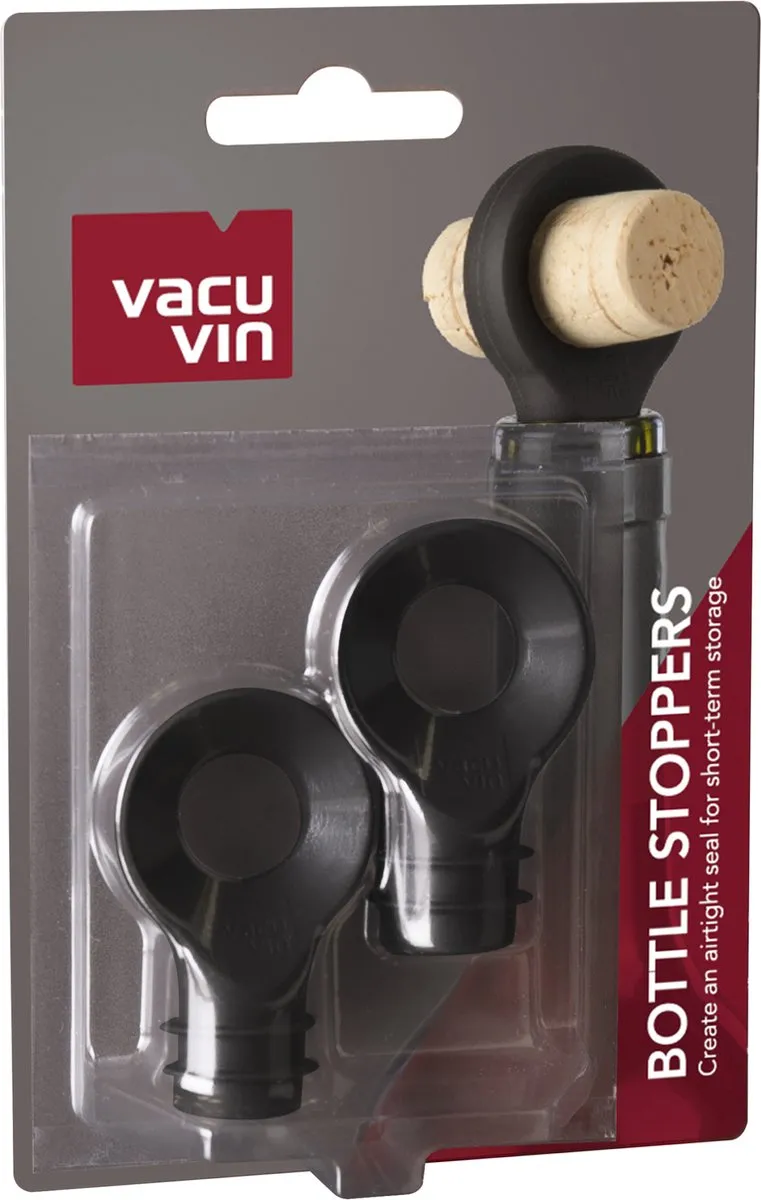 VacuVin Wijnstoppers 08874606 - 2 Stuks - Zwart - afbeelding 6 van 6
