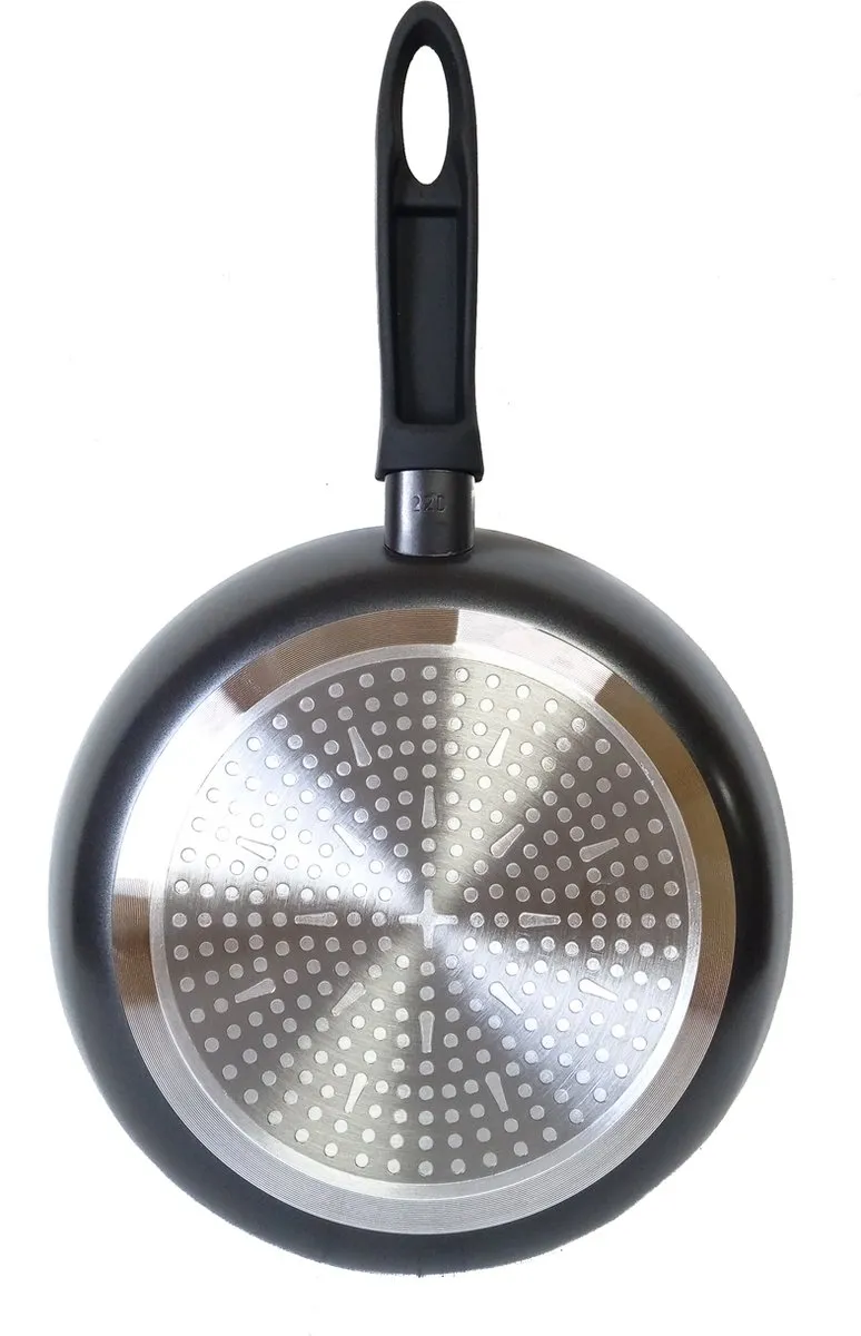 Brabantia Signal Koekenpan 24cm - Keramische anti-aanbaklaag - Zwart