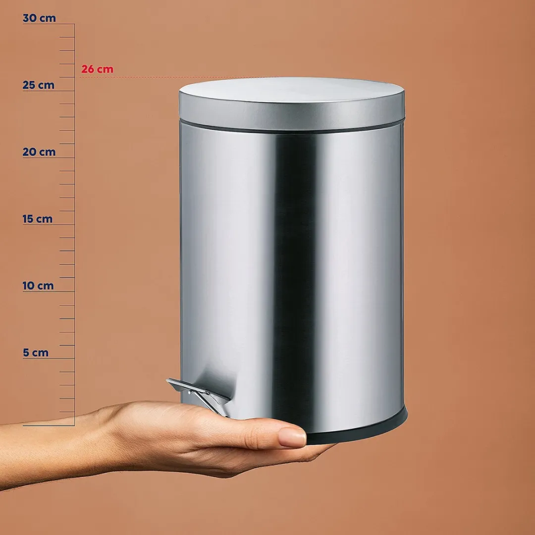 Kela Torre Pedaal Afvalemmer 3L - Zilver