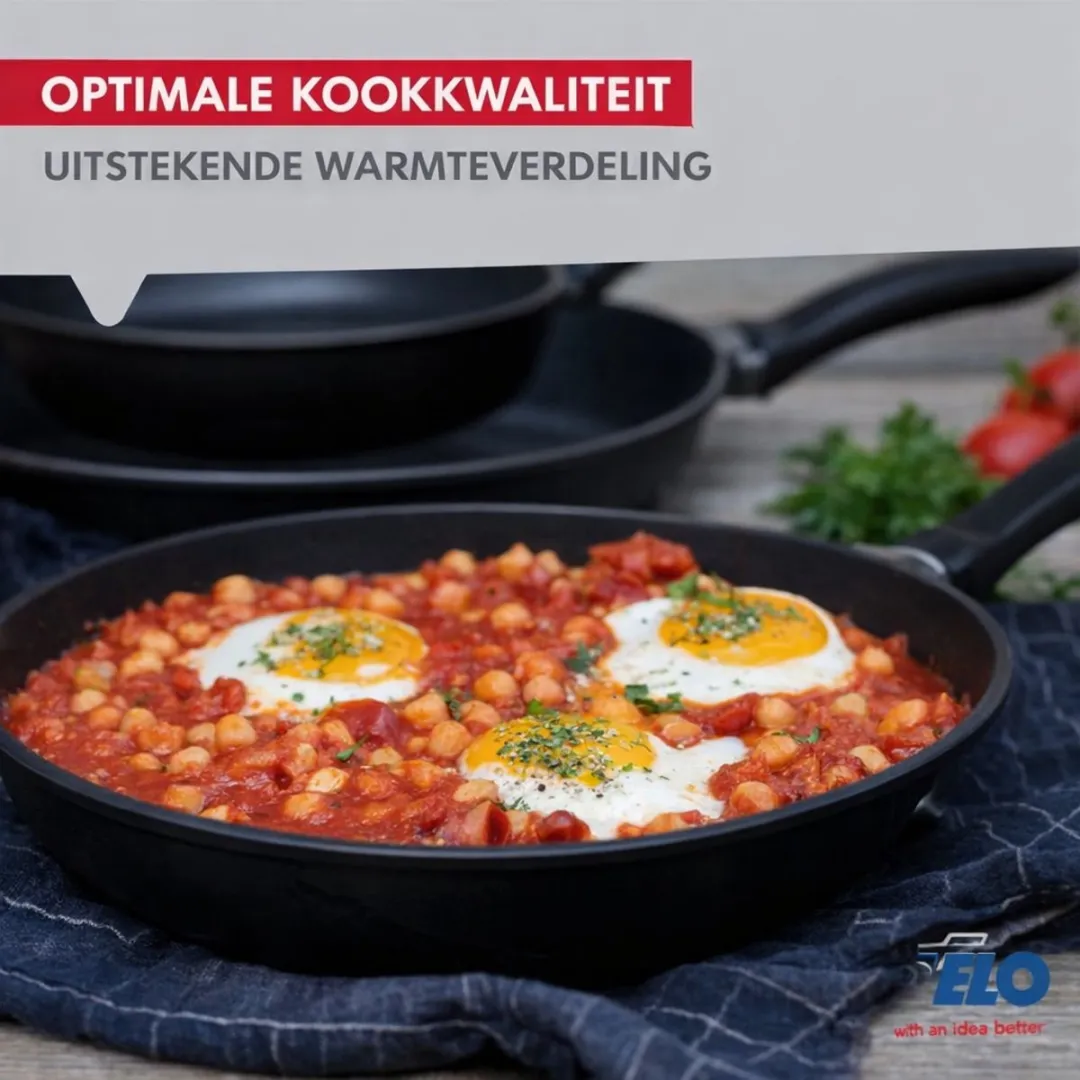 Fackelmann Elo 9906850 Koekenpan 24cm - Aluminium - Zwart