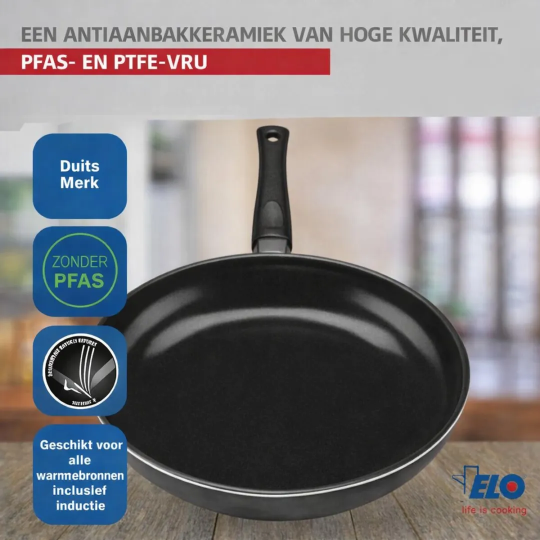 Fackelmann Elo Prima Keukengerei Set 6-delig - 2 Bakpannen & 4 Kookpotten - Roestvrij staal