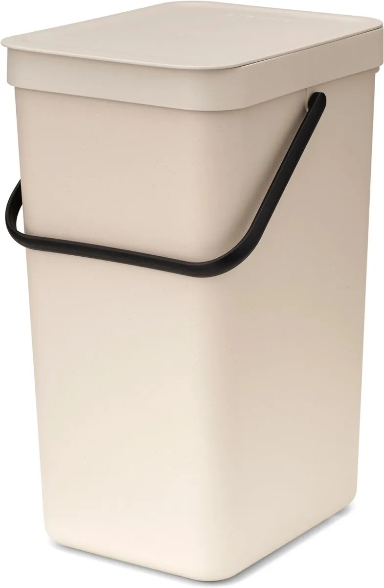 Brabantia Sort & Go Prullenbak - 16 l - Soft Beige