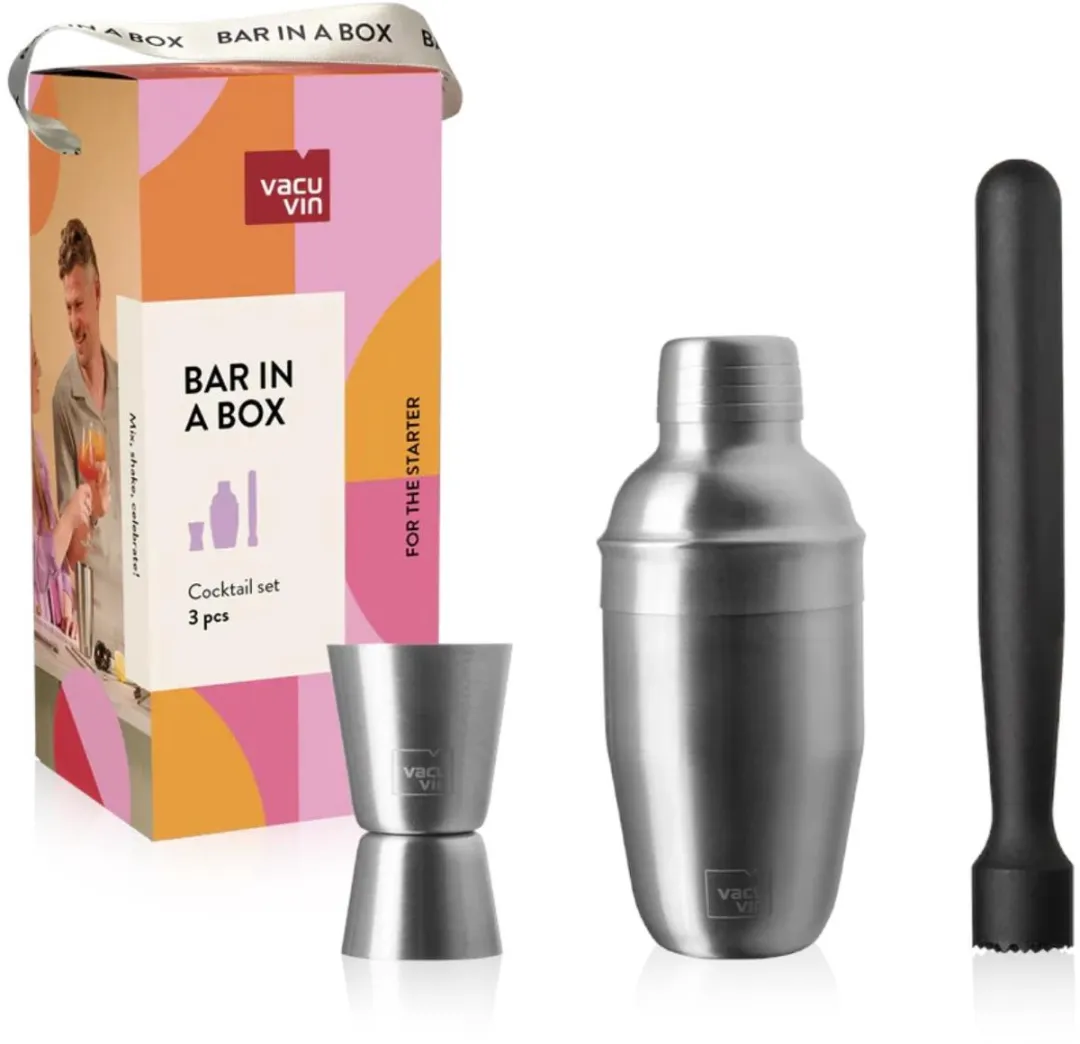 VacuVin Cocktail Set Basic - 3-delig Zilver