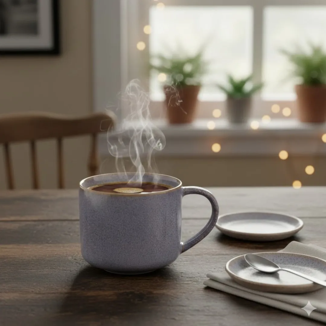 Excellent Houseware Koffie/Theemok Rustic - 12 Stuks - 330ml - Blauw