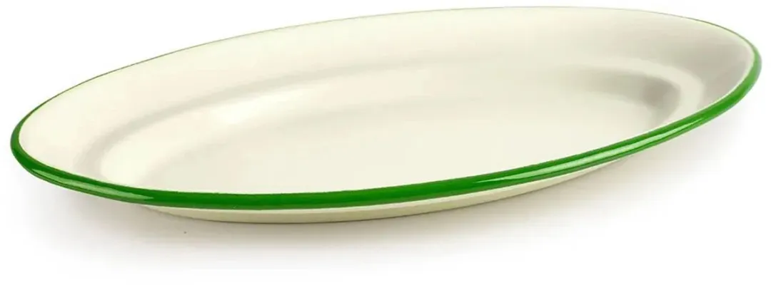 Ibili Musgo 30x20cm Plat Bord - Transparant - Wit/Groen