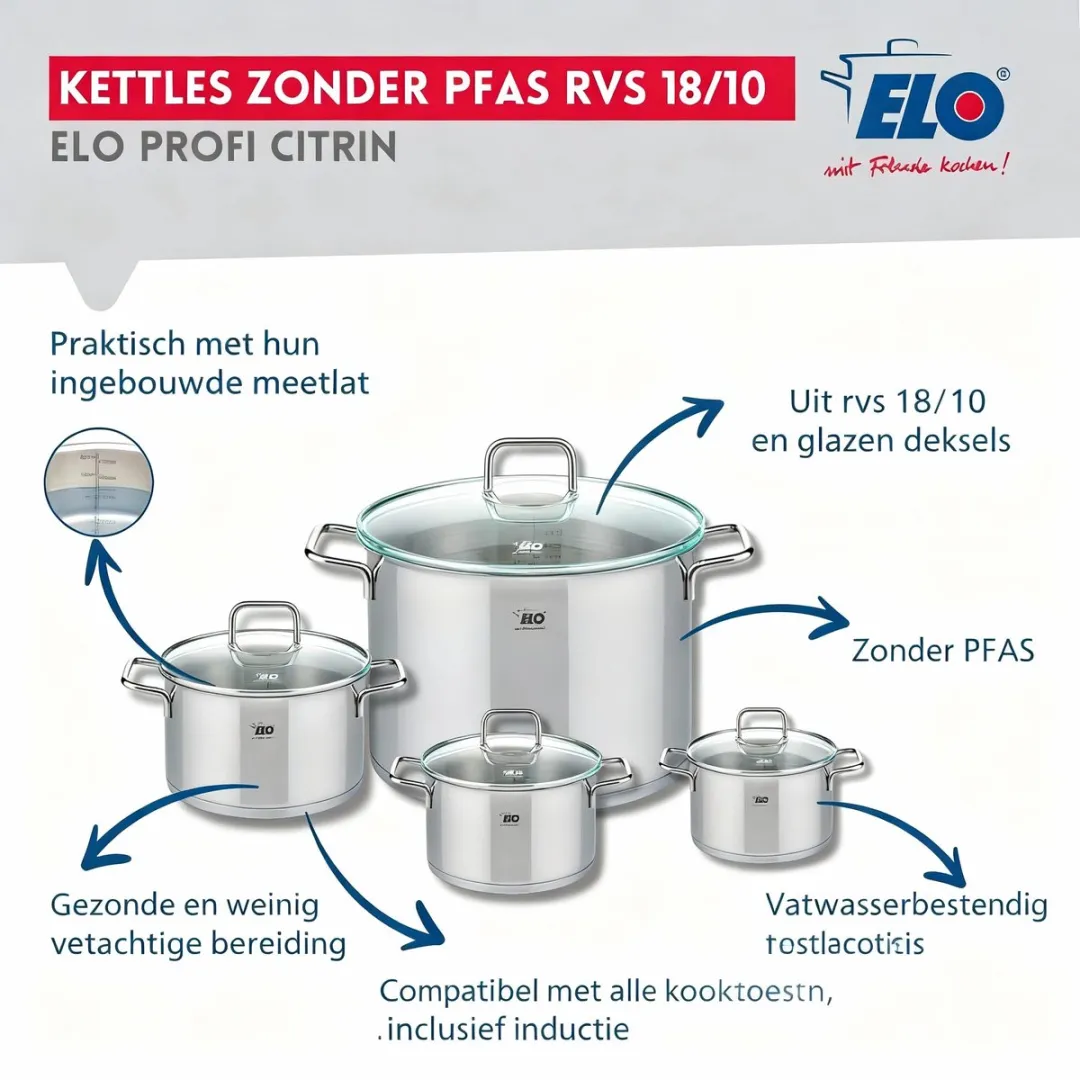 Fackelmann Elo Profi Keukengerei Set 7-delig - Inductie - Roestvrij staal - afbeelding 6 van 6