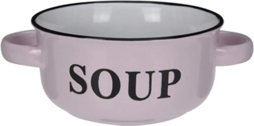 Excellent Houseware Soepkommen Lichtroze - 4 Stuks
