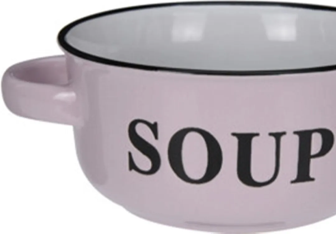 Excellent Houseware Soepkommen Lichtroze - 4 Stuks