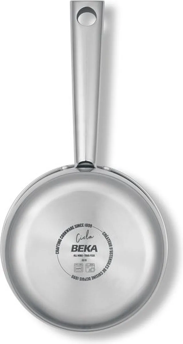 Beka Cicla Pan - koekenpan Ø 20cm - Gerecycleerd RVS - PFAS-vrij - Geschikt voor inductie & vaatwasser