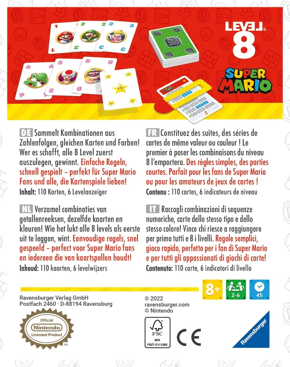 Ravensburger Super Mario Level 8 Kaartspel - 2-6 Spelers - afbeelding 6 van 6