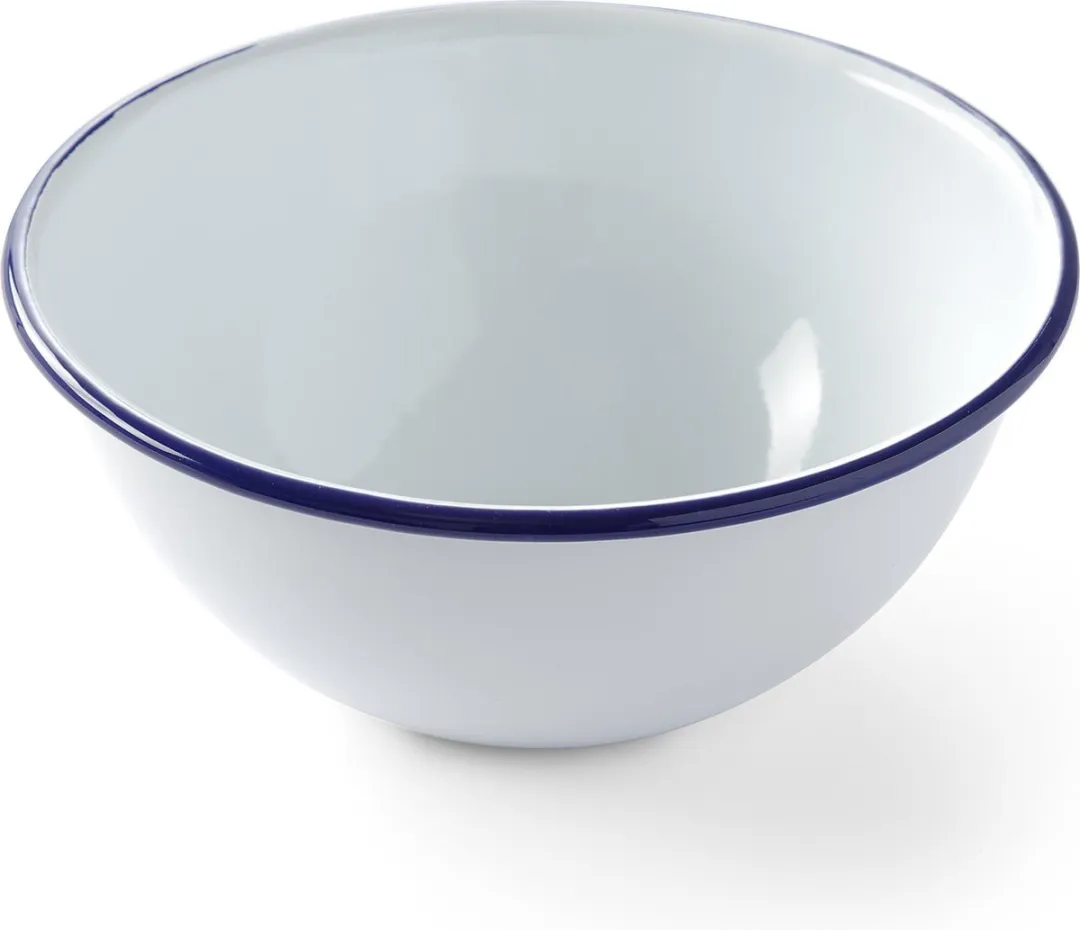 Hendi Saladeschaal 621288 - 0,92L - Wit met blauwe rand