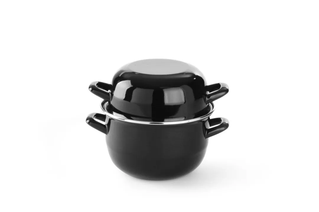 HENDI Geëmailleerde Mosselpan 2,5L - Ø20cm - Zwart