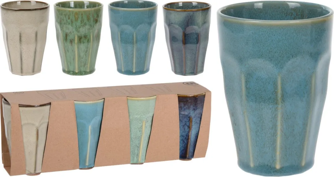 Excellent Houseware Koffiekopjes 330ml - 8 Stuks - Multi