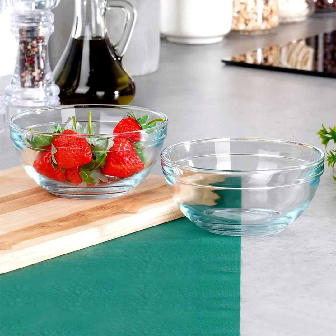 Excellent Houseware Glas Kommetjes 500ml - 2 Stuks