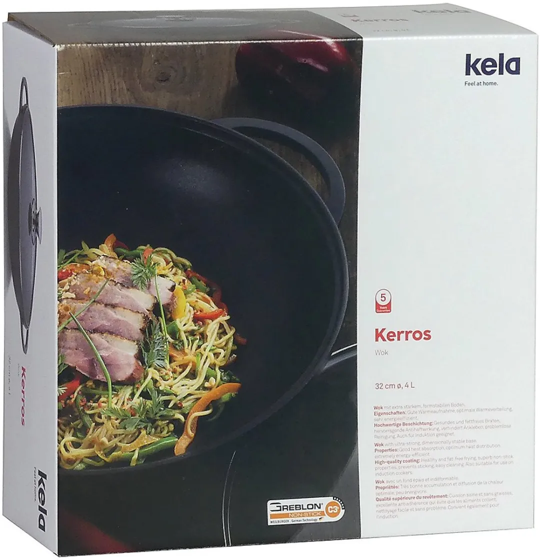 Kela Wokpan 32cm - 4L - Zwart