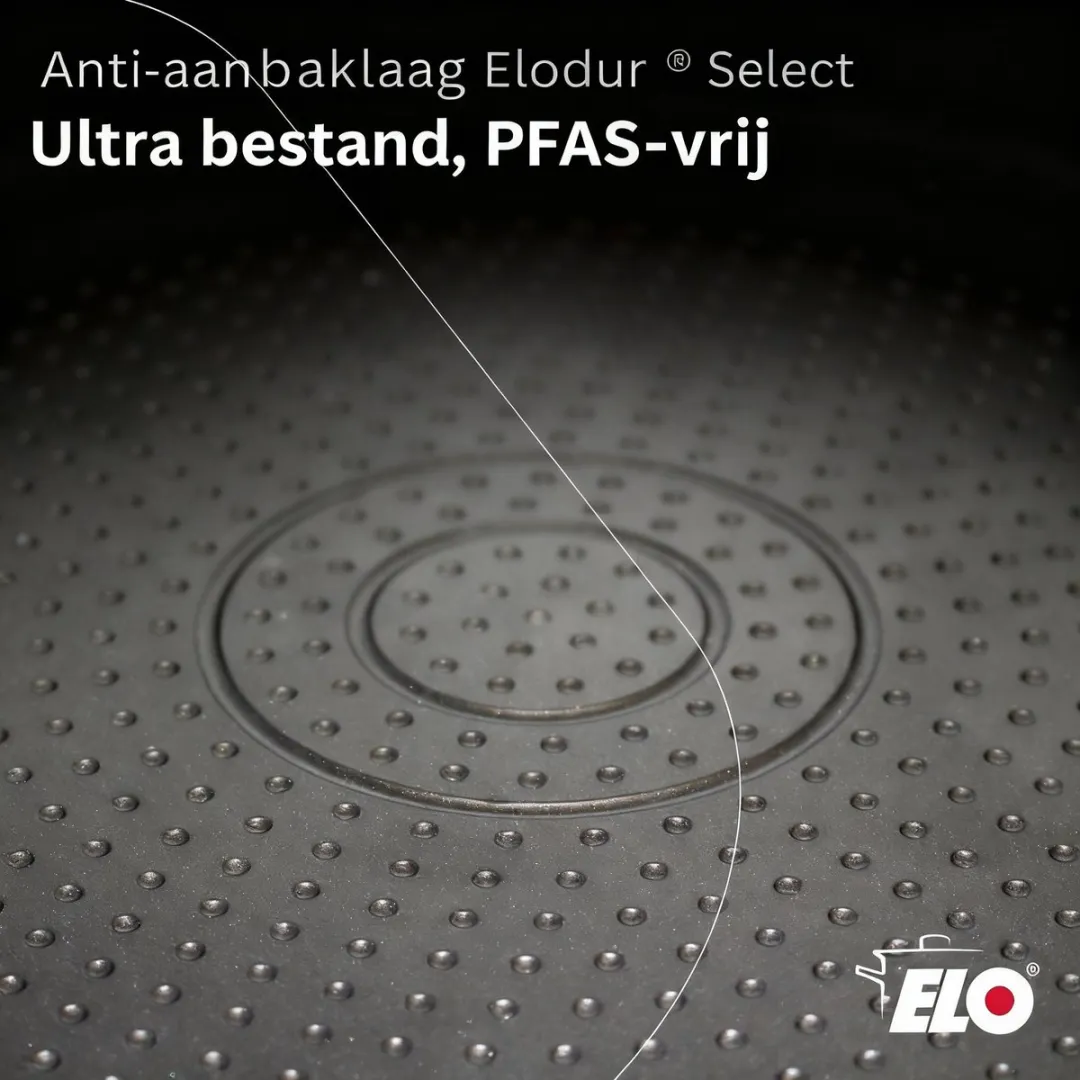 Fackelmann Elo Wok 24cm Anti-aanbak Zwart - ELODUR Select