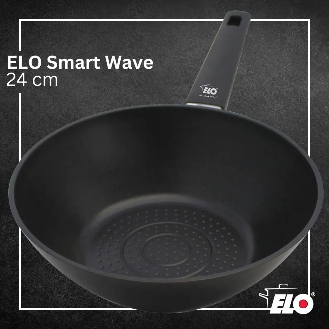 Fackelmann Elo Wok 24cm Anti-aanbak Zwart - ELODUR Select