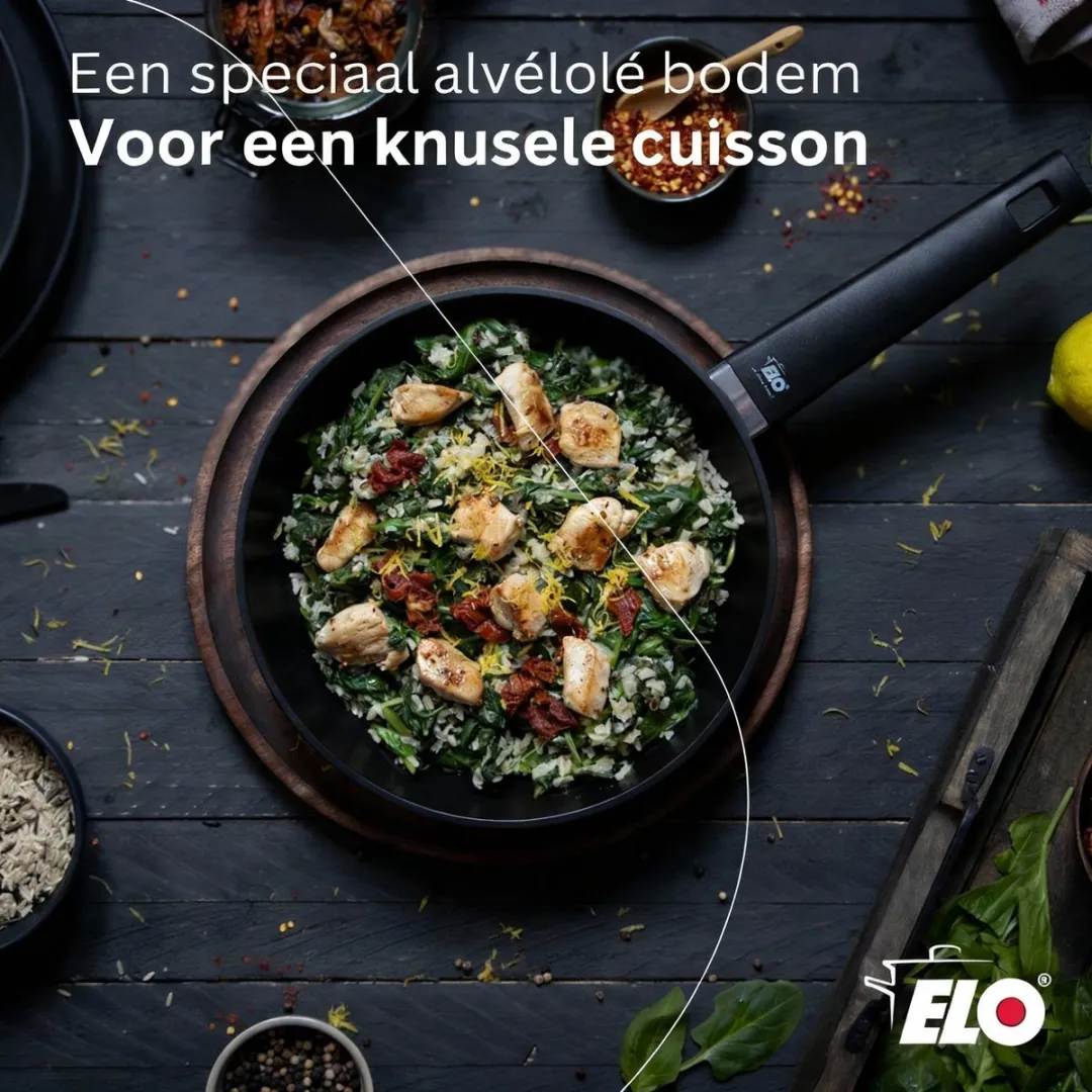Fackelmann Elo Wok 24cm Anti-aanbak Zwart