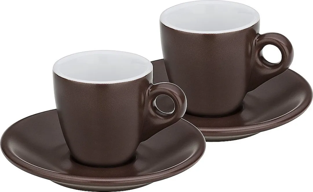 Kela Mattia Espresso Kop & Schotel - 12cm - 50ml - Bruin