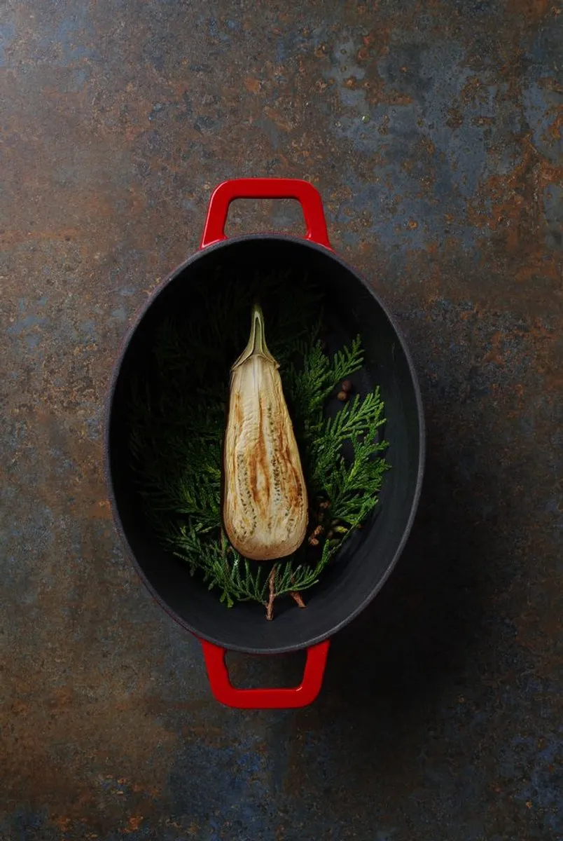 HENDI Geëmailleerde Gietijzeren Braadpan 4,4L - Rood