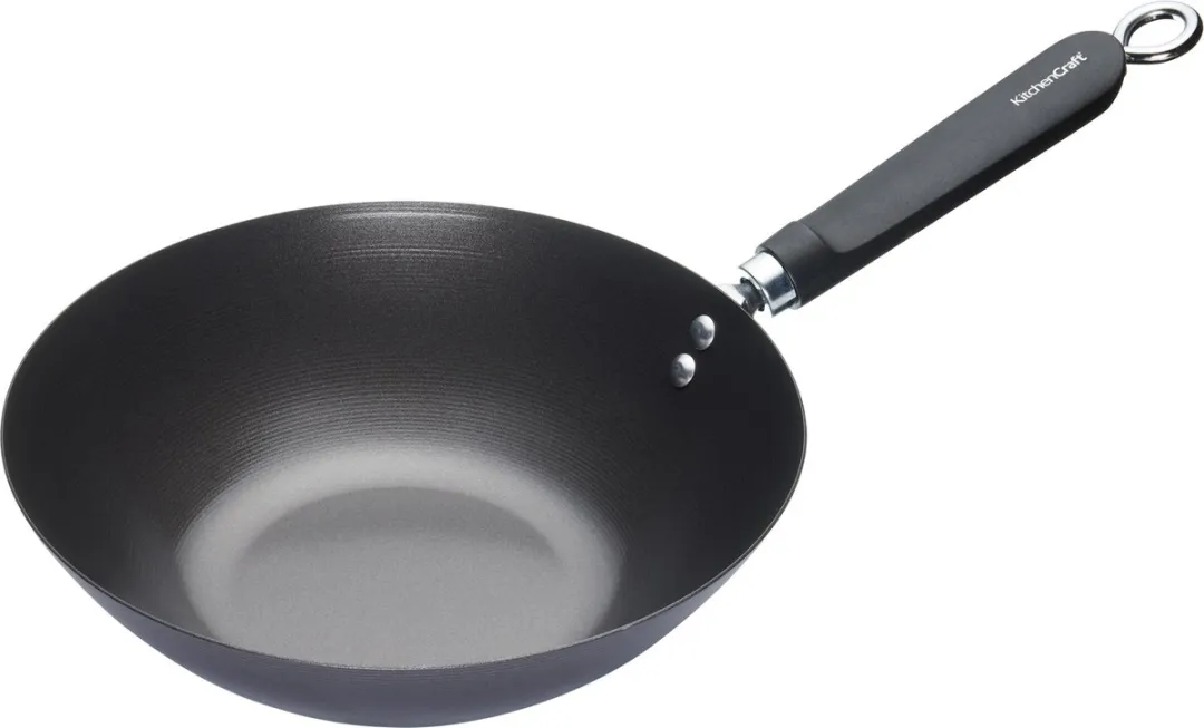 KitchenCraft Oriental Wokpan 26.5cm Carbonstaal