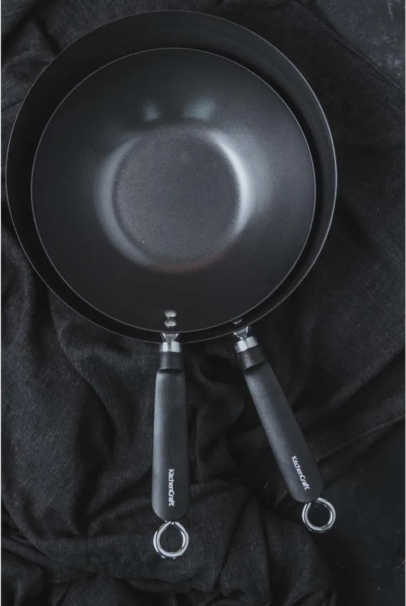 KitchenCraft Oriental Wokpan 26.5cm Carbonstaal - MIXED - afbeelding 6 van 6