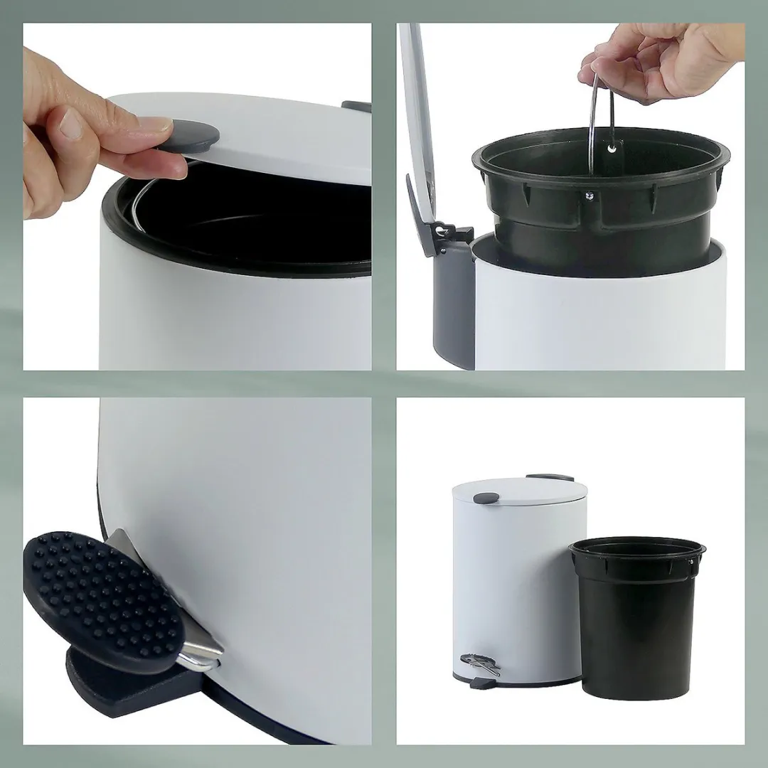 Kela Pedaal Afvalemmer 3L - Mat Wit