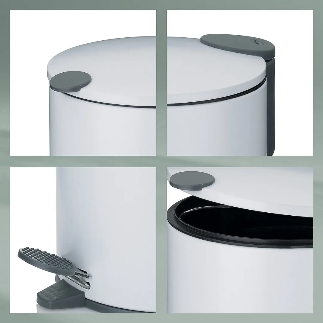 Kela Pedaal Afvalemmer 3L - Mat Wit