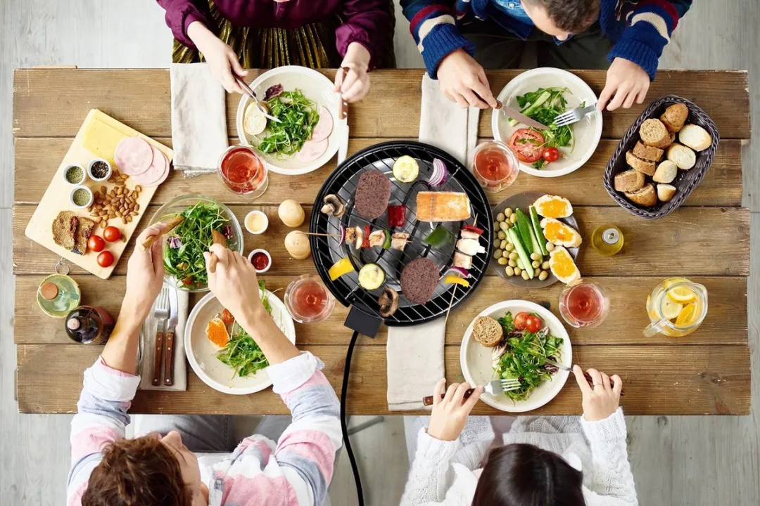 Alpina Elektrische BBQ 1250W - Ø30cm - 5 Burgers - Zwart