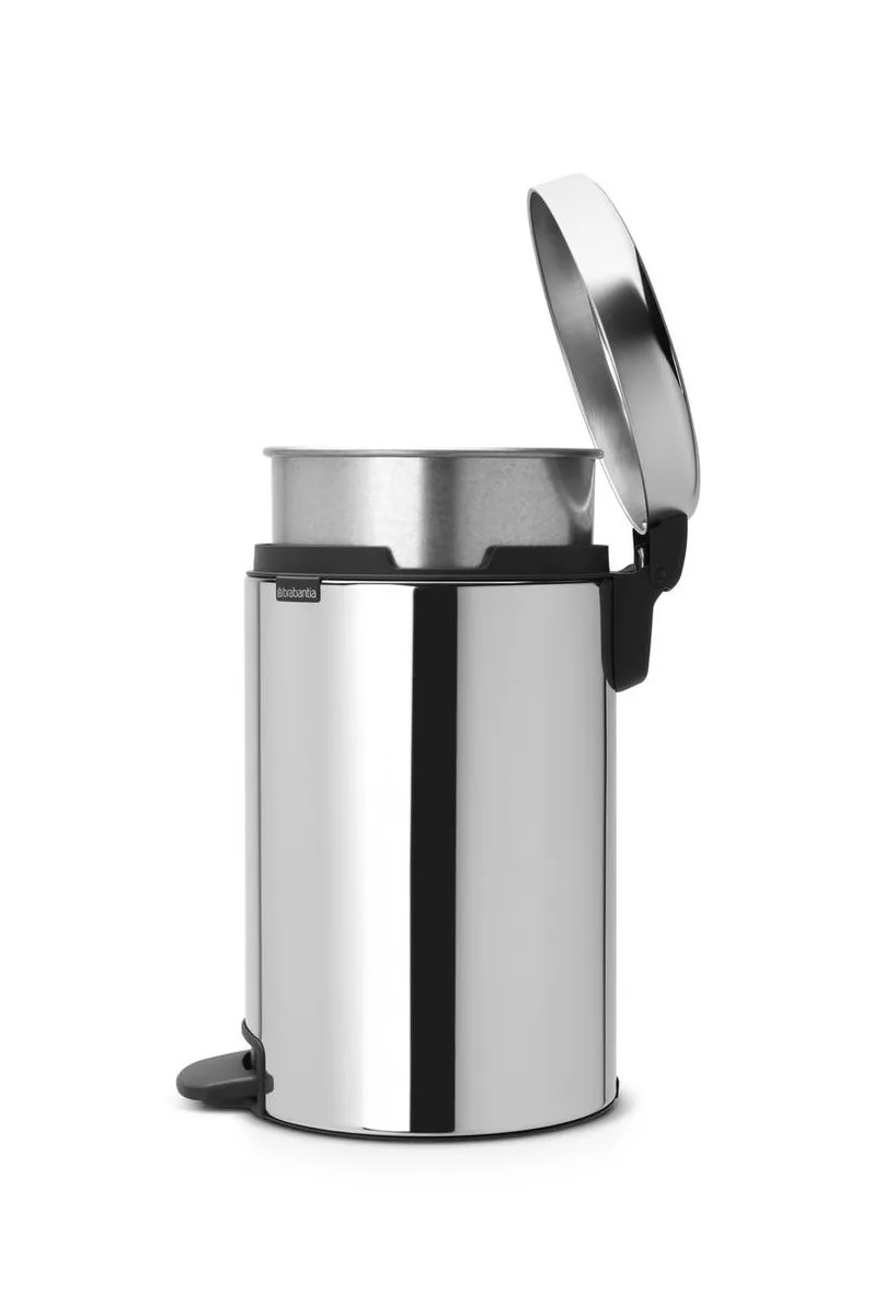 Brabantia NewIcon Prullenbak 12L - Brilliant Steel