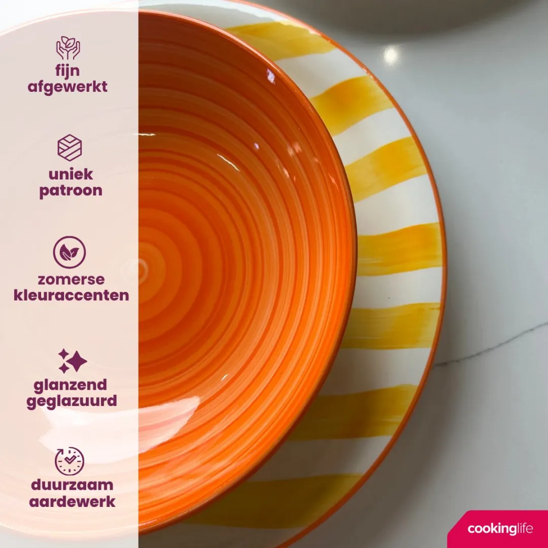 Cookinglife Dinerborden Summer Vibes - 6 Stuks Ø26,5cm