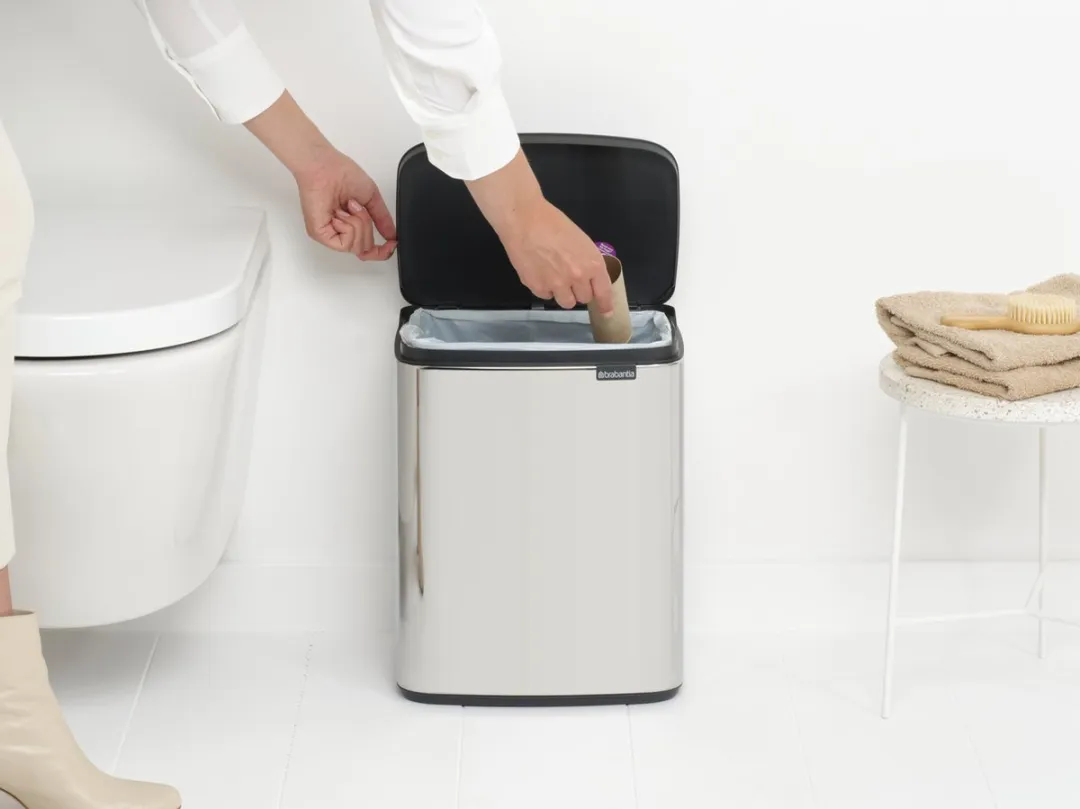 Brabantia Bo Prullenbak 12L - Brilliant Steel