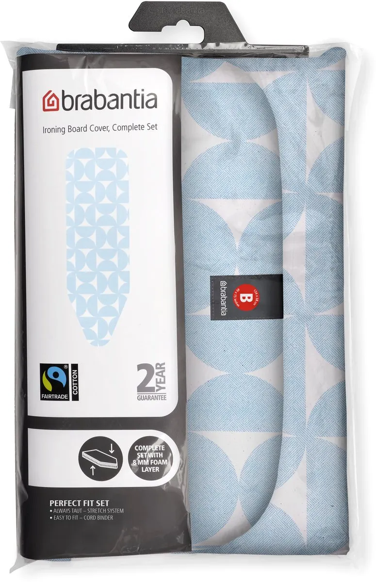 Brabantia Strijkplankhoes 219825 Complete Set - 124x38cm - Fresh Breeze