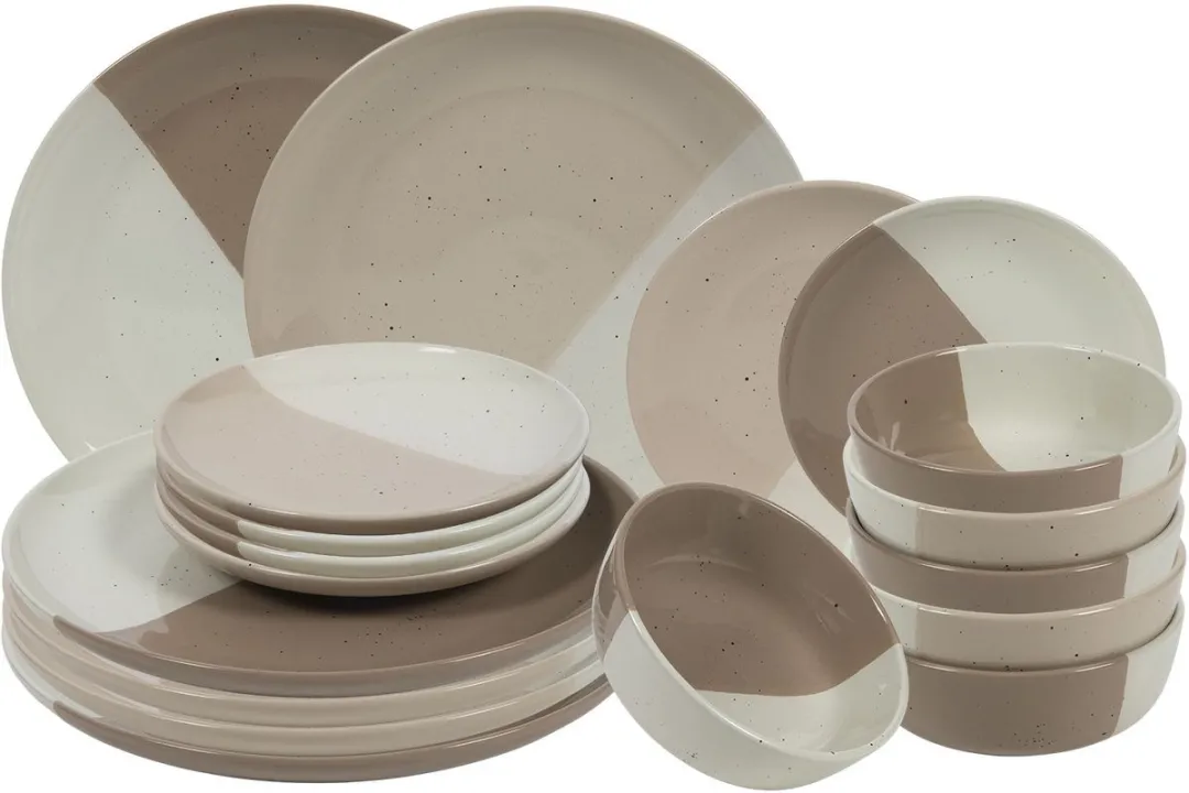 Cookinglife Serviesset Leem Bruin 18-delig - 6 Personen