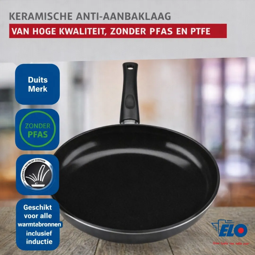 Fackelmann Elo 9746350 Keukenset 7-delig - Inductie - Zwart