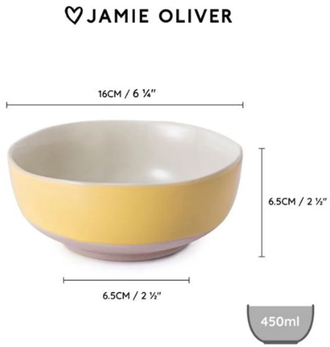 Jamie Oliver Big Love Brilliant Bowls Set - 4 Stuks Geel