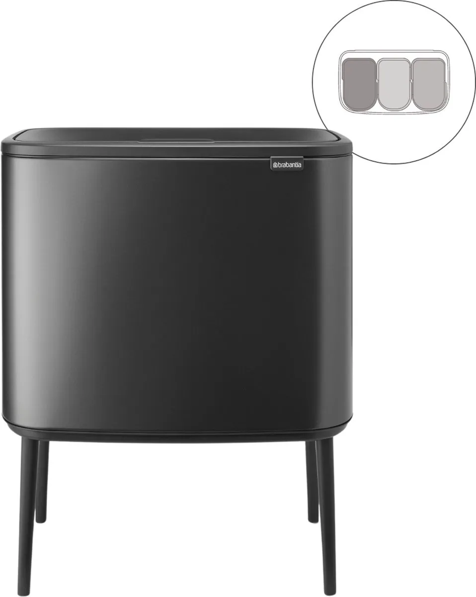 Brabantia Bo Touch Bin Prullenbak 3x11L
