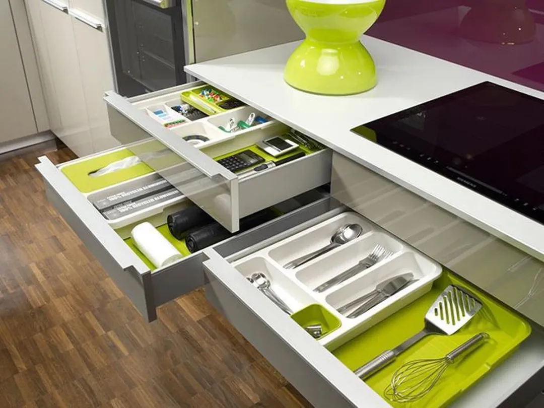 Joseph Joseph 85041 Besteklade Organizer - 6 Vakken - Wit-Groen