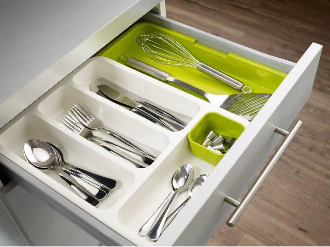 Joseph Joseph 85041 Besteklade Organizer - 6 Vakken - Wit-Groen